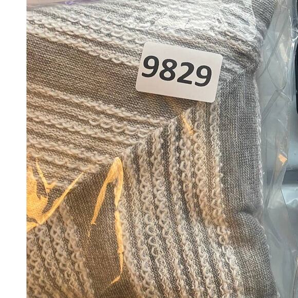 Doe & Rae Small Peplum Top Gray Stripe - Picture 9 of 9